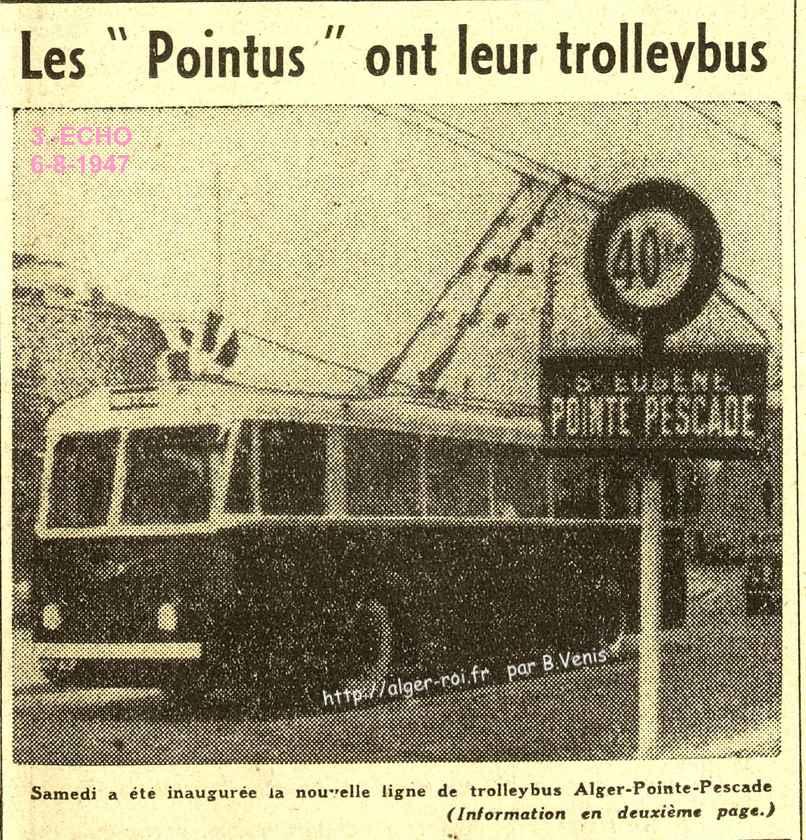49 pointe pescade photo inauguration trolley 6 8 1947 echo